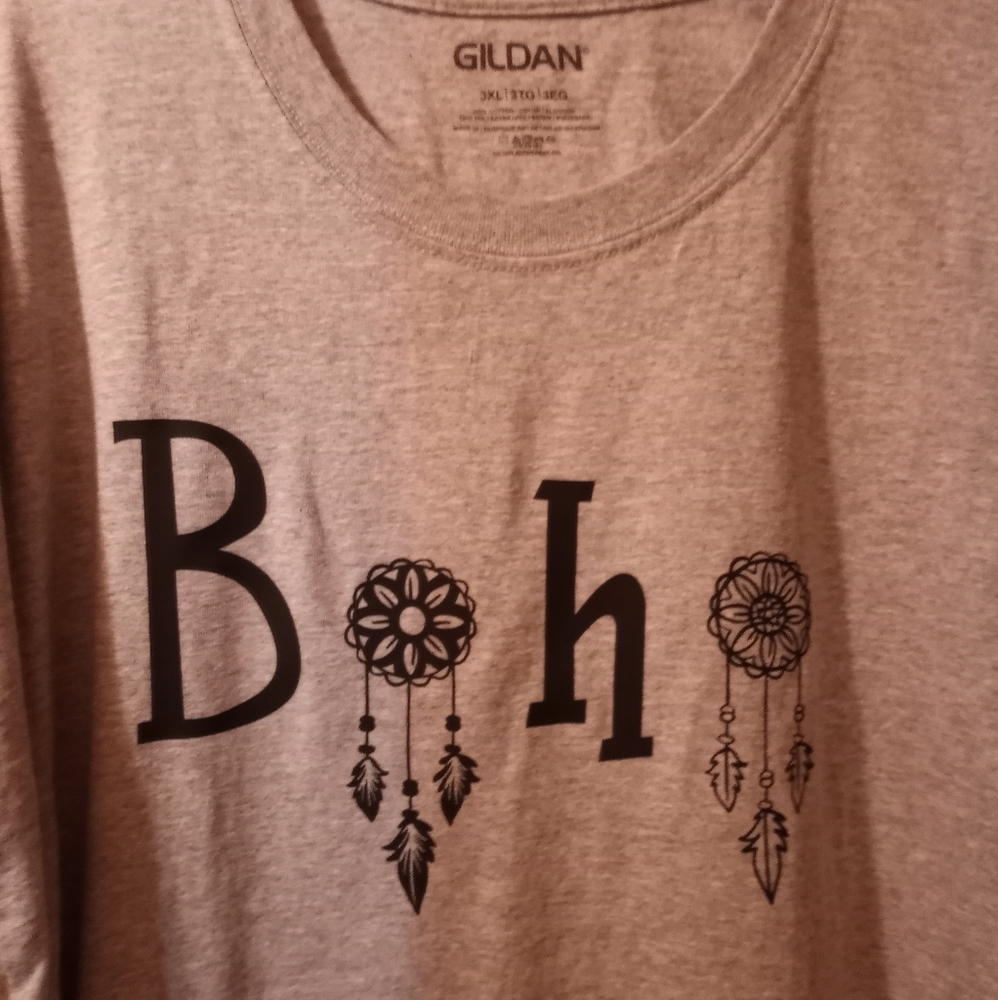 Boho tshirt grey